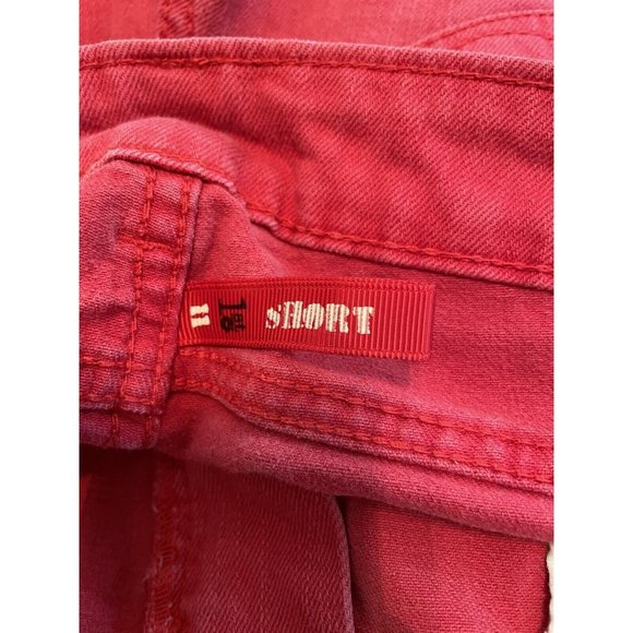 1st Kiss Red Distressed Denim Short Shorts Size 11 Juniors EUC - Picture 8 of 10